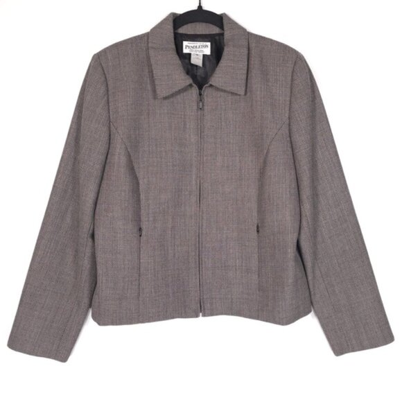 Pendleton Jackets & Blazers - PENDLENTON 100% VIRGIN WOOL Women’s Full Zip Blazer Jacket Collared Size‎ 10